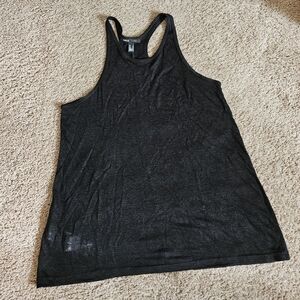 MNG Women's Black Linen Tank Top